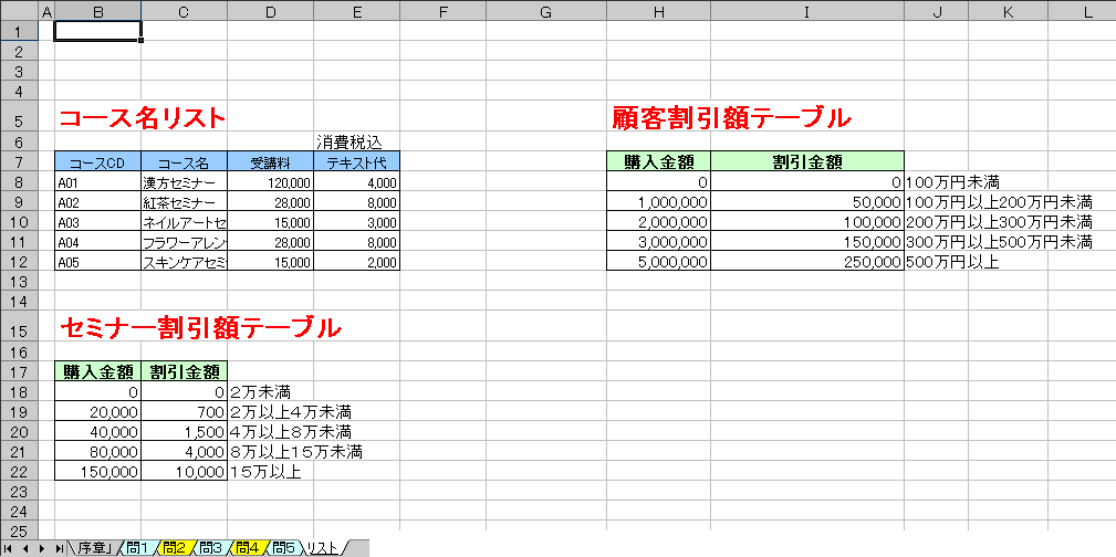 Lookup関数1 仕事に役立つエクセル実践問題集